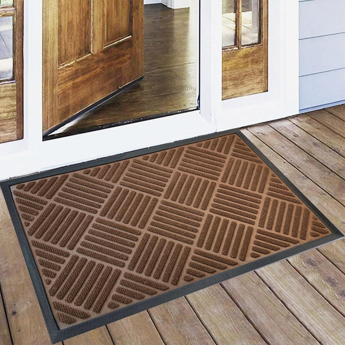 DM23 Heavy Duty Front Door Mats Non Slip Rubber Backing Entrance Mat Shoes Scraper Welcome Mat