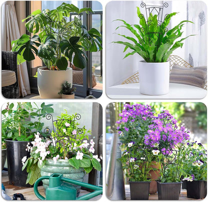 Yhtpouqe Stackable Plant Support Stakes, 2 Pack Metal Twig Plants Trellis for Indoor and Outdoor Use, Garden Accessories for House Potted Flower Monstera Trumpets 15.35 inch