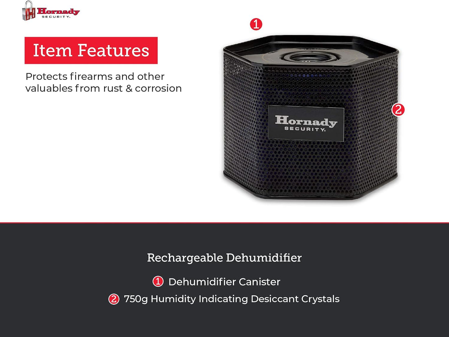 Hornady 95902 Dehumidifier Canister,Black