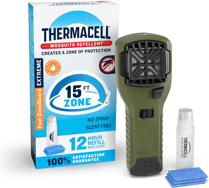 Thermacell Mosquito Portable Repeller; Includes 12-Hour Refill; 15 Foot Zone of Protection; Highly Effective Mosquito Repellent; Bug Spray Alternative; Scent Free