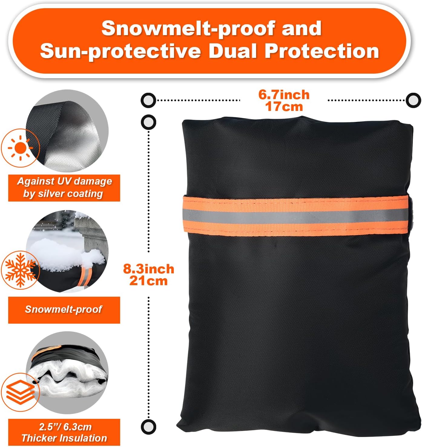 Outdoor Winter Faucet Hose bib Wall Taps Ouside Covers - 8.3”H x 6.7”W, Waterproof & Frost-Free for Winter Freeze Protection, Black, Gray (Gray, 2pcs)