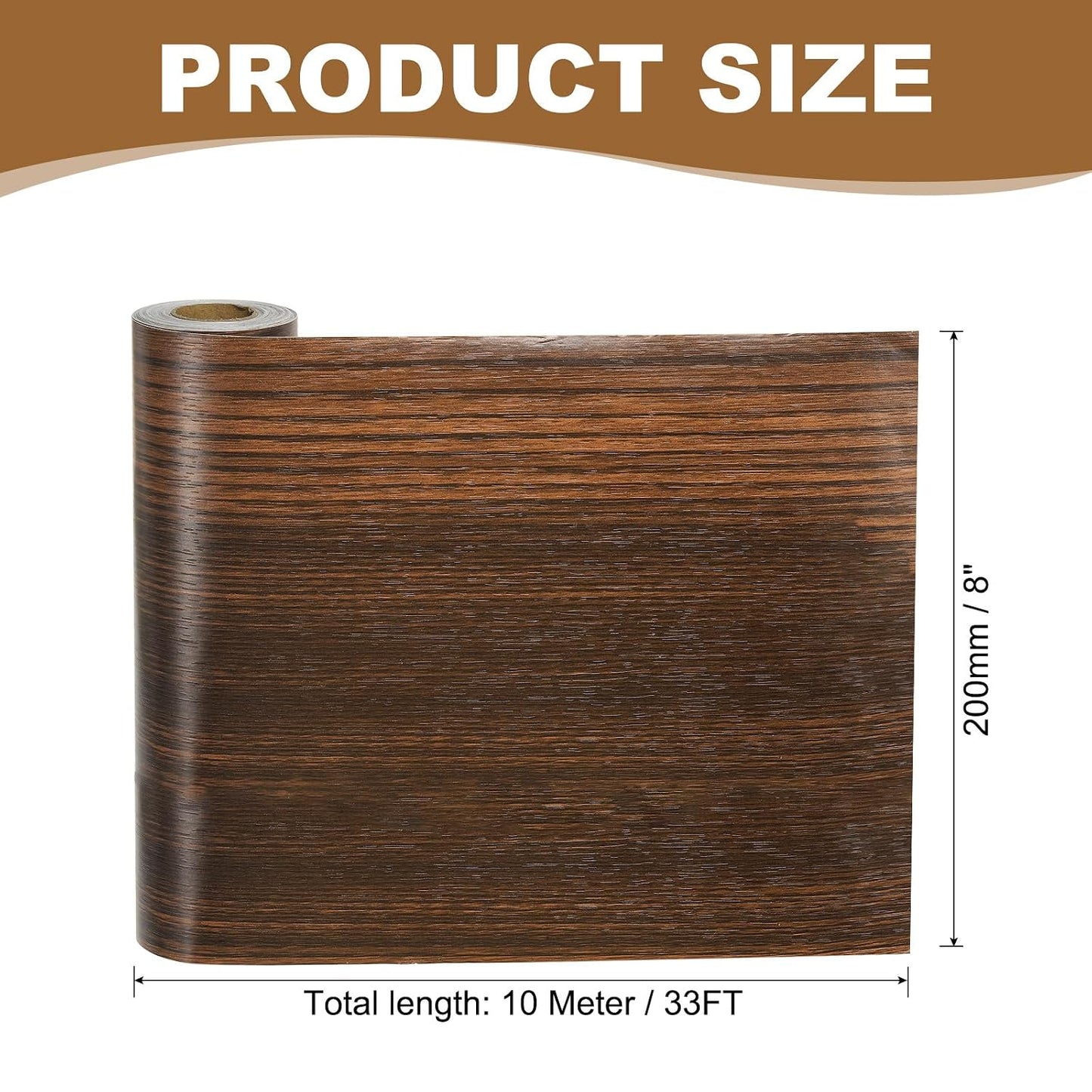 PATIKIL Self Adhesive Wood Grain Repair Tape 33'x 3", Multi-Use Realistic Wood Grain Repair Patch for Furniture Floor Door Table Chair Windows Handicraft DIY, Yellow Teak