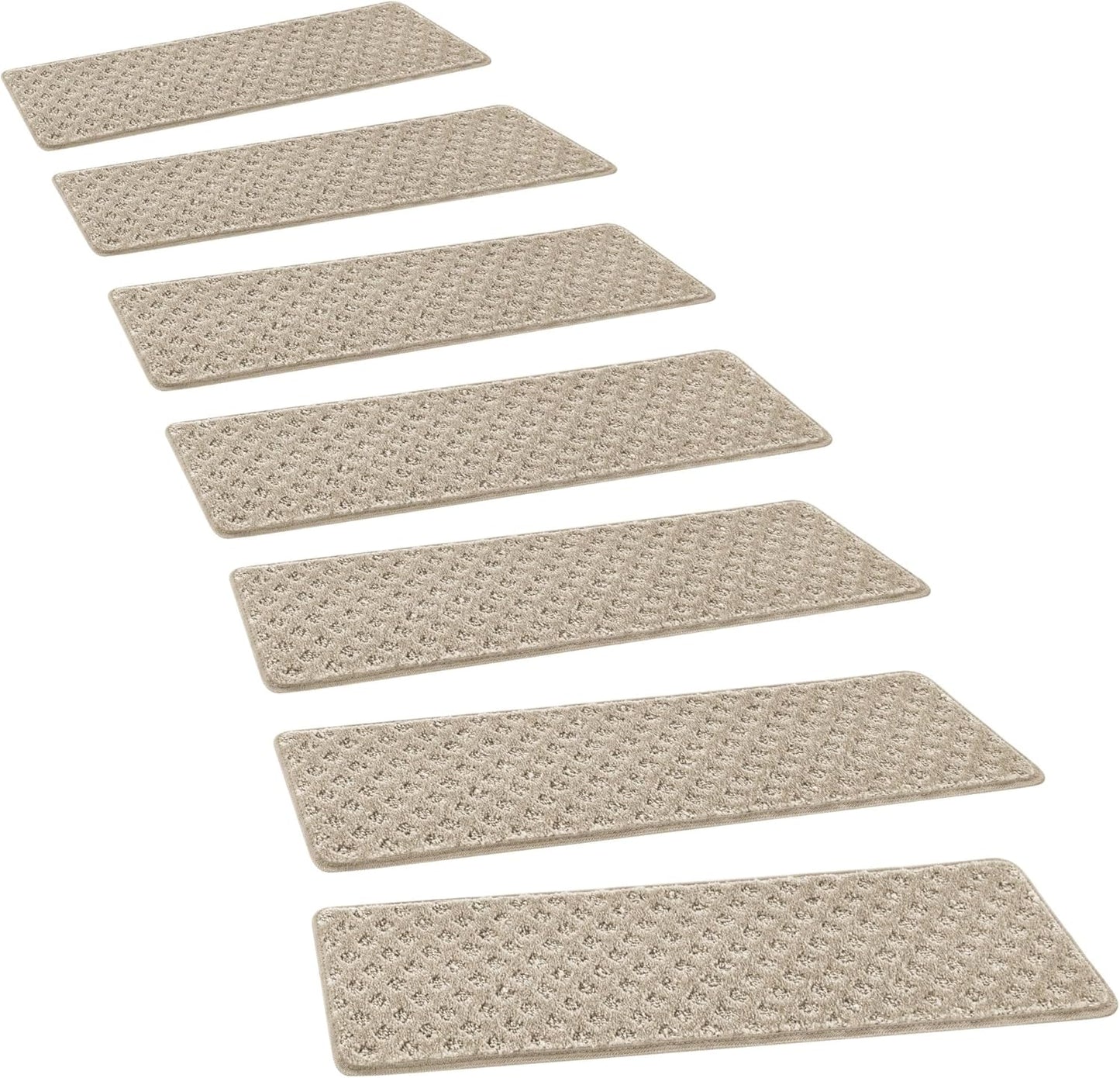 PURE ERA Carpet Stair Treads Tape Free Non Slip Indoor Stair Carpet Stair Protectors Pet-Friendly Non-Slip Skid Resistant Washable Reusable 8" x 30"(2 Pieces,Black)