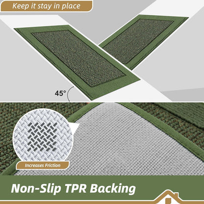 BEQHAUSE Indoor Door Mat 20" x 32", Dirt Trapper Door Mats Non-Slip Entryway Rugs Washable, Resist Dirt Absorbent Welcome Mat, Low Profile Floor Mats for Front Back Door and Entryway, Taupe