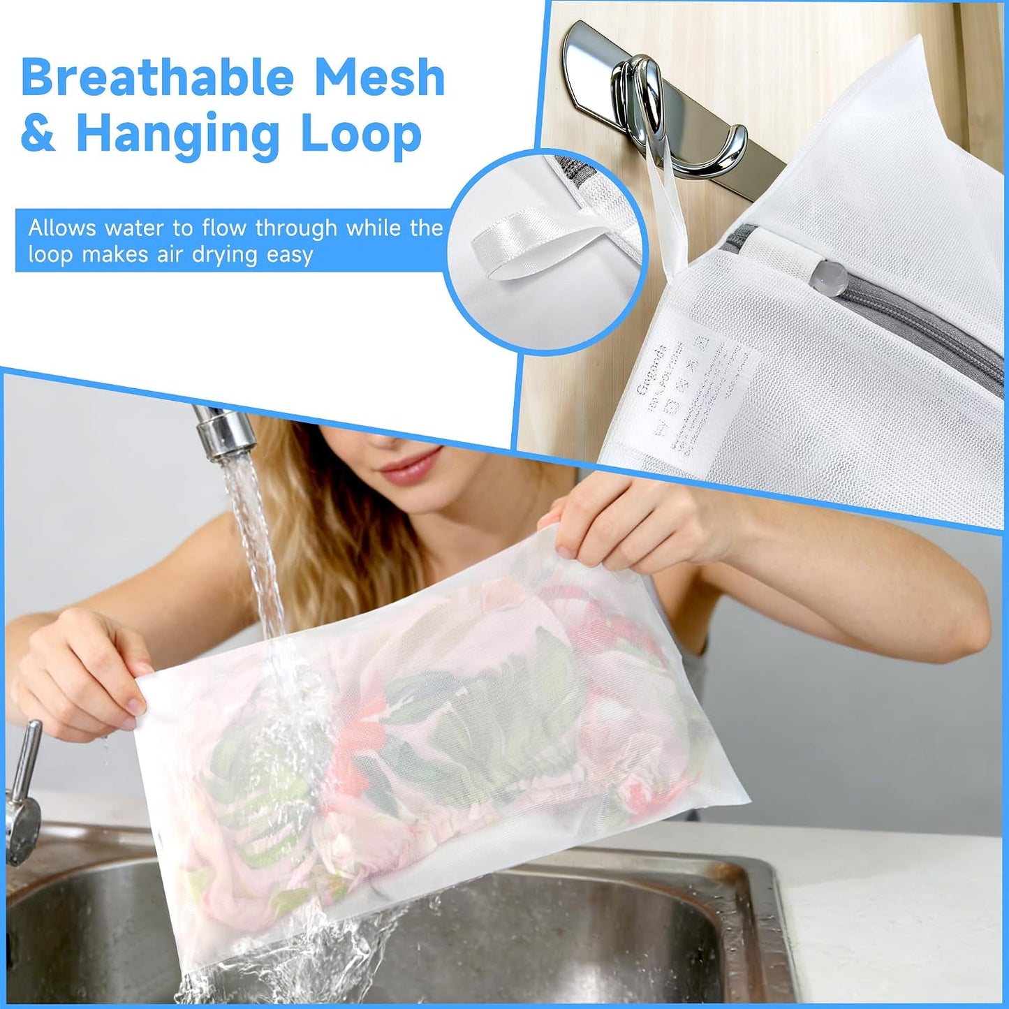 GOGOODA 2 Pack Extra Large Mesh Laundry Bag 43 x 35 in – XXXXL Washing Bag | Jumbo for Bedding, Blankets, Clothes, Pet Items, Travel & Storage – Washer Protector Bag for Washing Machine