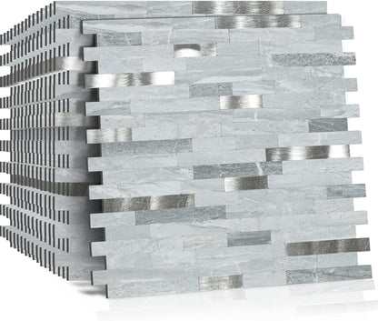 Midcard 10 Sheets Peel and Stick Backsplash PVC Wall Tile,for Kitchen Backsplash