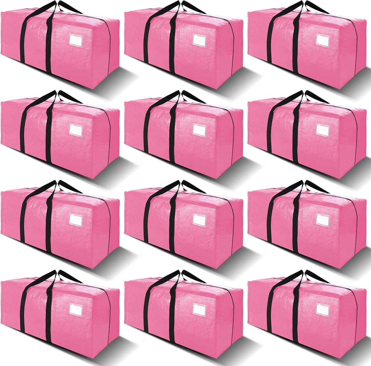 VELVETSURE Heavy Duty Extra Large Moving Bags W/Backpack Straps - Strong Handles & Zippers, Storage Totes For Space Saving, Fold Flat, Alternative to Box and Bin (Set of 6, Multicolor)