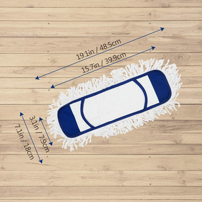 Eyliden Mop Pads (2 Pack) Wet Dry Dust Mop Pads for Hardwood Floors - Replacement Refills - Blue
