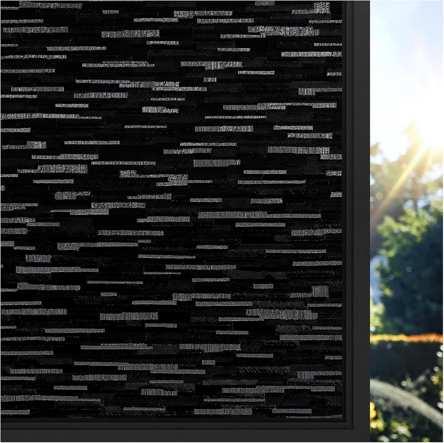 rabbitgoo Window Privacy Film Frosted Glass Film Removable Vinyl Door Coverings UV Blocking Decorative Static Cling Non-Adhesive Window Clings Sticker for Home Decor, 17.5 x 78.7 Inches