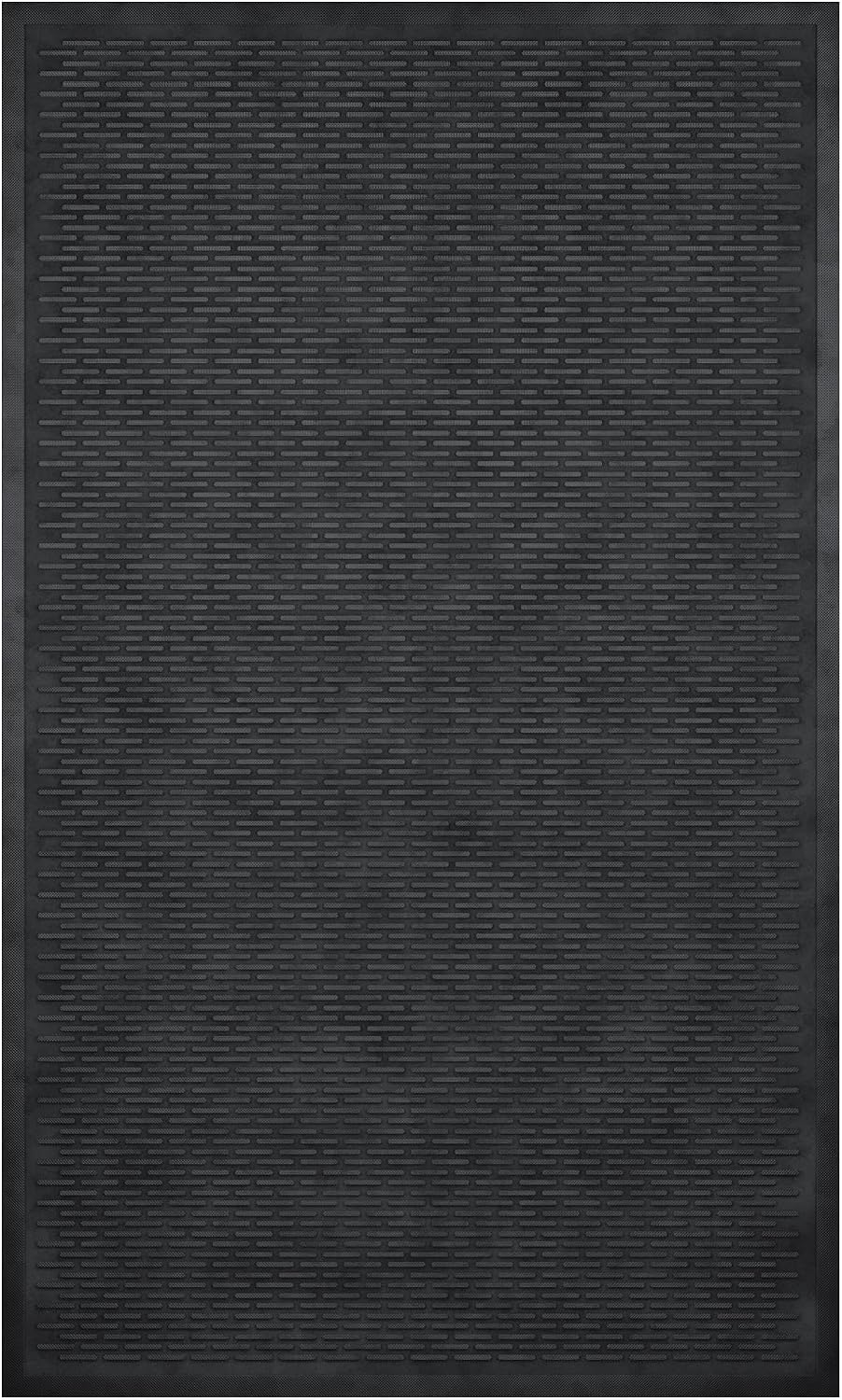 Ottomanson Waterproof Boot Tray Rubber Shoe Mat with Raised Edges, Heavy Duty Non Slip All Weather Entryway Mat for Shoes and Pets, Indoor Outdoor Use, 18" x 28"