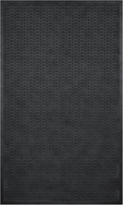 Ottomanson Waterproof Boot Tray Rubber Shoe Mat with Raised Edges, Heavy Duty Non Slip All Weather Entryway Mat for Shoes and Pets, Indoor Outdoor Use, 18" x 28"