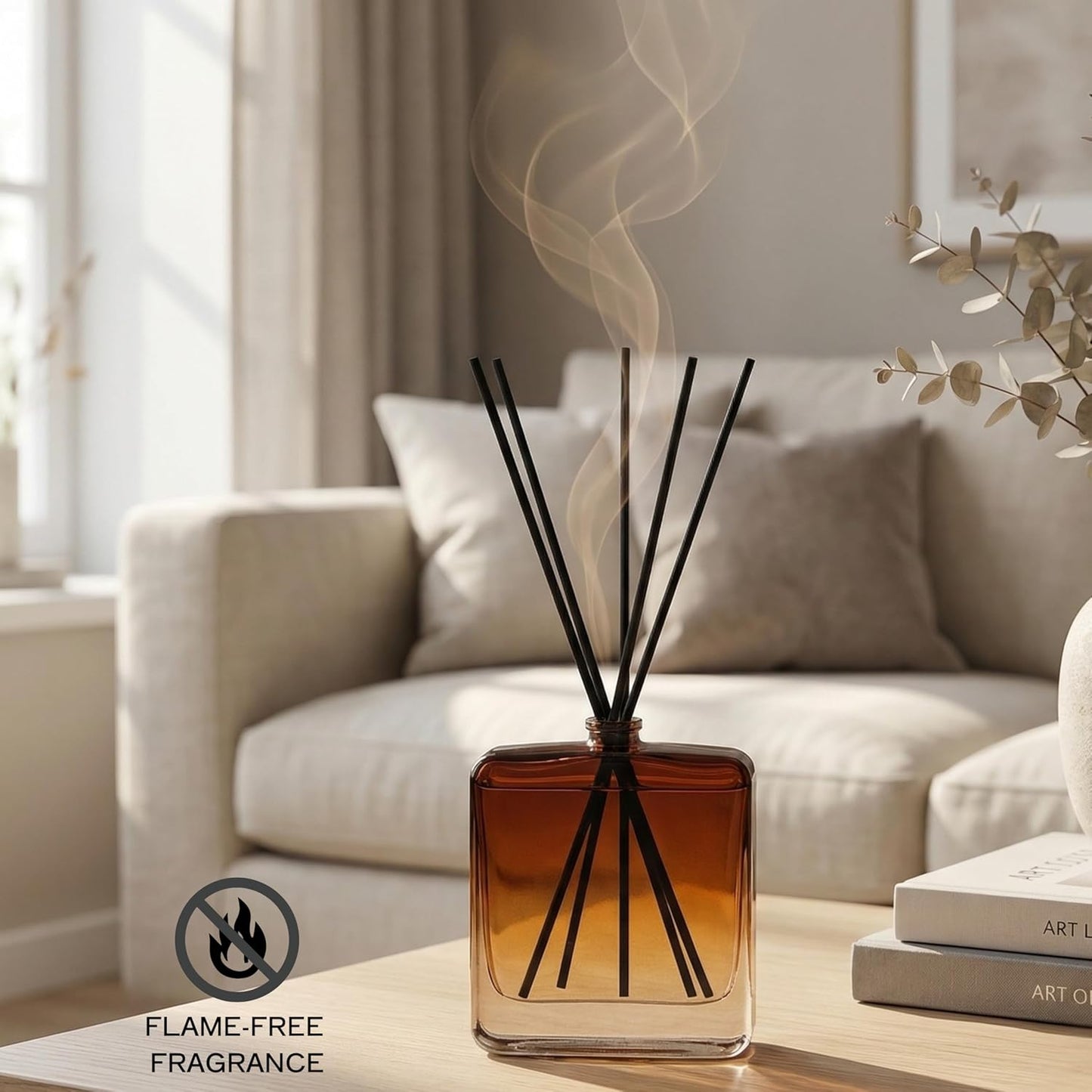 Reed Diffuser Set for Home Fragrance – 100ml Summer Sea Breeze Aromatherapy Diffuser with Reed Sticks, Long Lasting Flameless Fragrance for Bedroom, Bathroom & Living Room, Decorative Glass Bottle