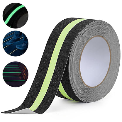 Qingluan Anti Slip Tape, Grip Tape for Stairs Indoor Waterproof, Rubber Grip Tape for Tubs, Stairs, Boats (Grey, 2 Inch x 33 Feet)