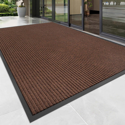 100pointONE Durable Front Door Mat, Heavy Duty Indoor Outdoor Doormat, 48” x 36” Low Profile Outdoor Mats for Home Entrance, Stain and Fade Resistant Shoe Scraper Mat, Ideal for High Traffic Area