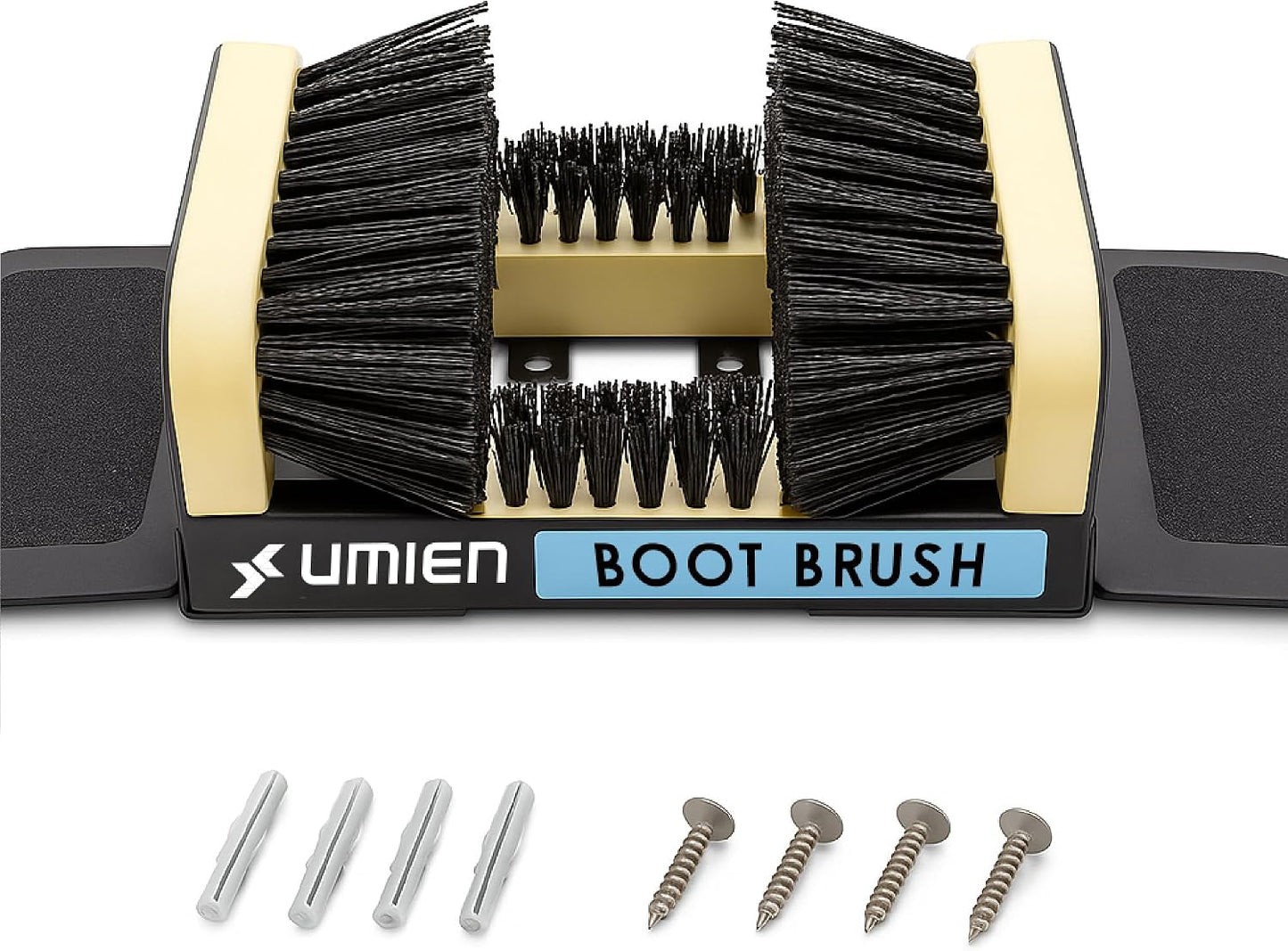 Umien™ Boot Scraper Outdoor Shoe Brush with Flaps - Cleaning Heavy-Duty Shoe Cleaner and Boot Scrubber for Mud, Dirt, and Snow - Durable Weather-Resistant Outdoor Shoe Cleaning Tool