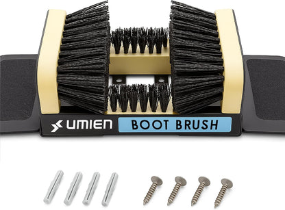 Umien™ Boot Scraper Outdoor Shoe Brush with Flaps - Cleaning Heavy-Duty Shoe Cleaner and Boot Scrubber for Mud, Dirt, and Snow - Durable Weather-Resistant Outdoor Shoe Cleaning Tool