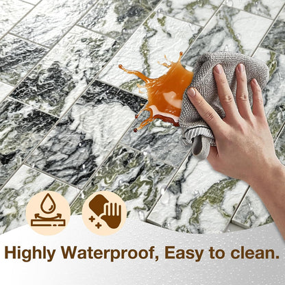 Havenly Peel and Stick Backsplash Tile for Kitchen & Bathroom Walls (White, 10 Tiles - 9.7 sq. ft. (0.9 m²))