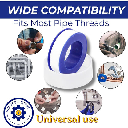 Ganador 1/2in(W) x 315in(L) Thread Tape 4 Rolls, Thread Sealant PTFE Teflon Plumbers Tape for Pool and Spa Fittings, Pipe Sealing and General Plumbing