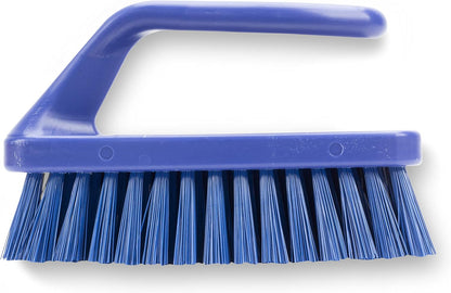 SPARTA Heavy Duty Scrub Brush, Hand Brush with Iron Shape Handle Design for Scrubbing Kitchen Pots and Pans or Bathroom Sink and Shower, 6 Inches, Black, Twin
