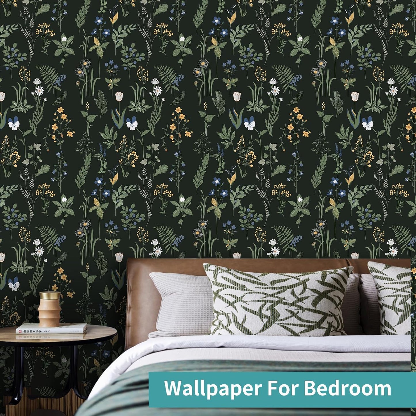 Removable Peel and Stick Wallpaper Boho 17.5 x 118 in Floral for Bedroom Bathroom Easy Peel Off Stick on Wallpaper Contact Paper Renter Friendly Wall Paper