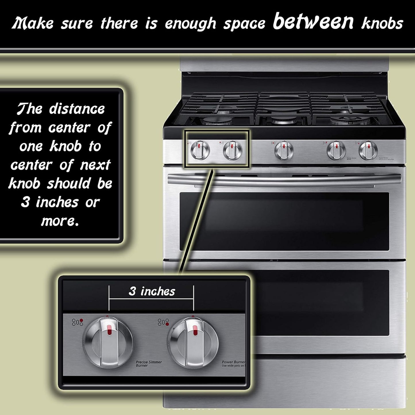 6 Pack Clear Stove Knob Safety Covers - Protect Little Kids with A Child Proof Lock for Oven/Stove Top/Gas Range - Baby/Toddler Kitchen Safety Guard - Check Dimensions.