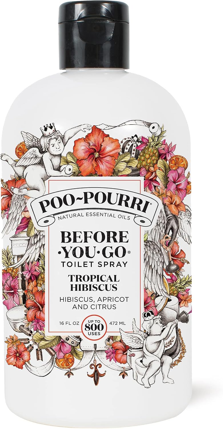Poo-Pourri Before-You-Go Toilet Spray, Tropical Hibiscus, 2 Fl Oz - Hibiscus, Apricot and Citrus