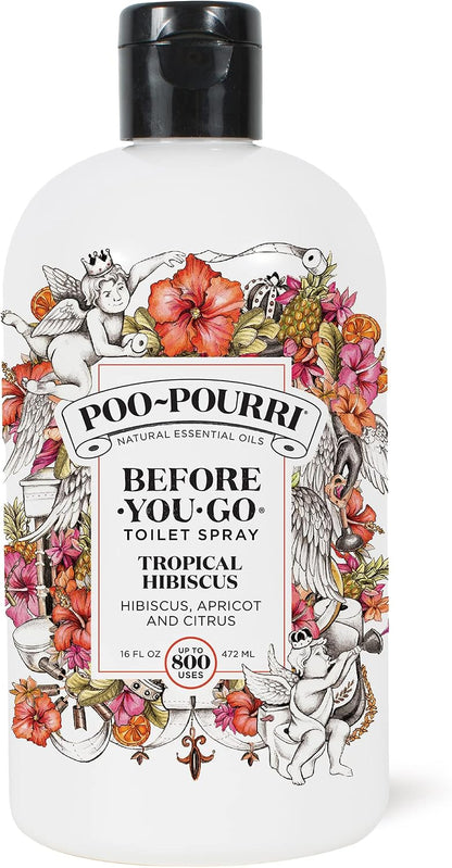 Poo-Pourri Before-You-Go Toilet Spray, Tropical Hibiscus, 2 Fl Oz - Hibiscus, Apricot and Citrus