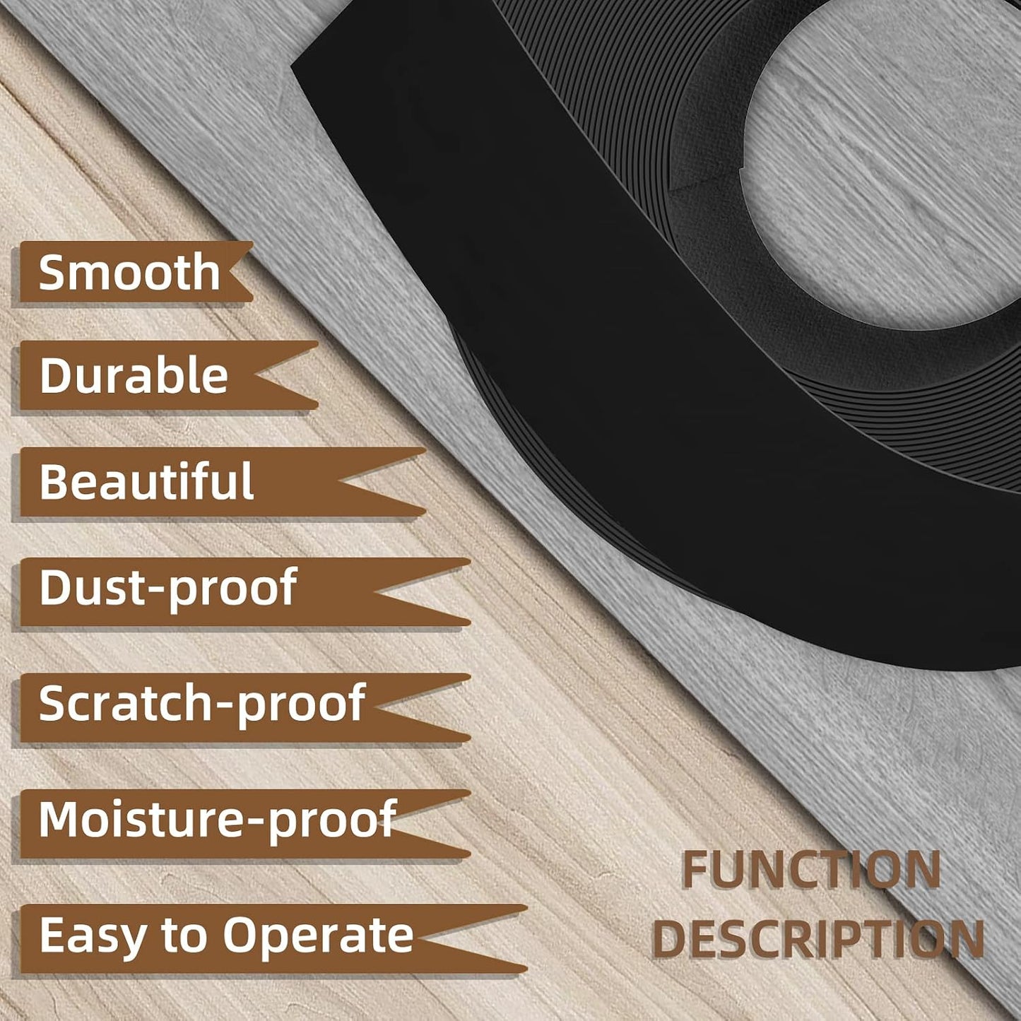 GSCIT Club Wood Grain Repair Tape, 2.4 inch X 15ft Self Adhesive Maple Grain Repair Patch for Tables, Chairs, Baseboards, Doors, Windows, Floors, Handicraft DIY. - Colors B