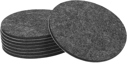 uxcell 32Pcs Non Slip Furniture Pads, 3" Round Self Adhesive Felt Bumpers Noise Reducing Furniture Feet Floor Protector for Chairs Tables Furniture Legs (White 0.2" Thick) - Colors A