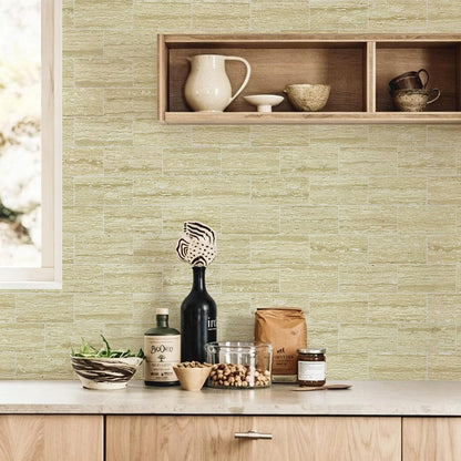 Vamos Tile 100-Piece Glossy Dolomite White Peel and Stick Backsplash Tile,3''x6'' PVC Subway Tile with White Grout, Stick on Backsplash for Kitchen/Bathroom/Fireplace