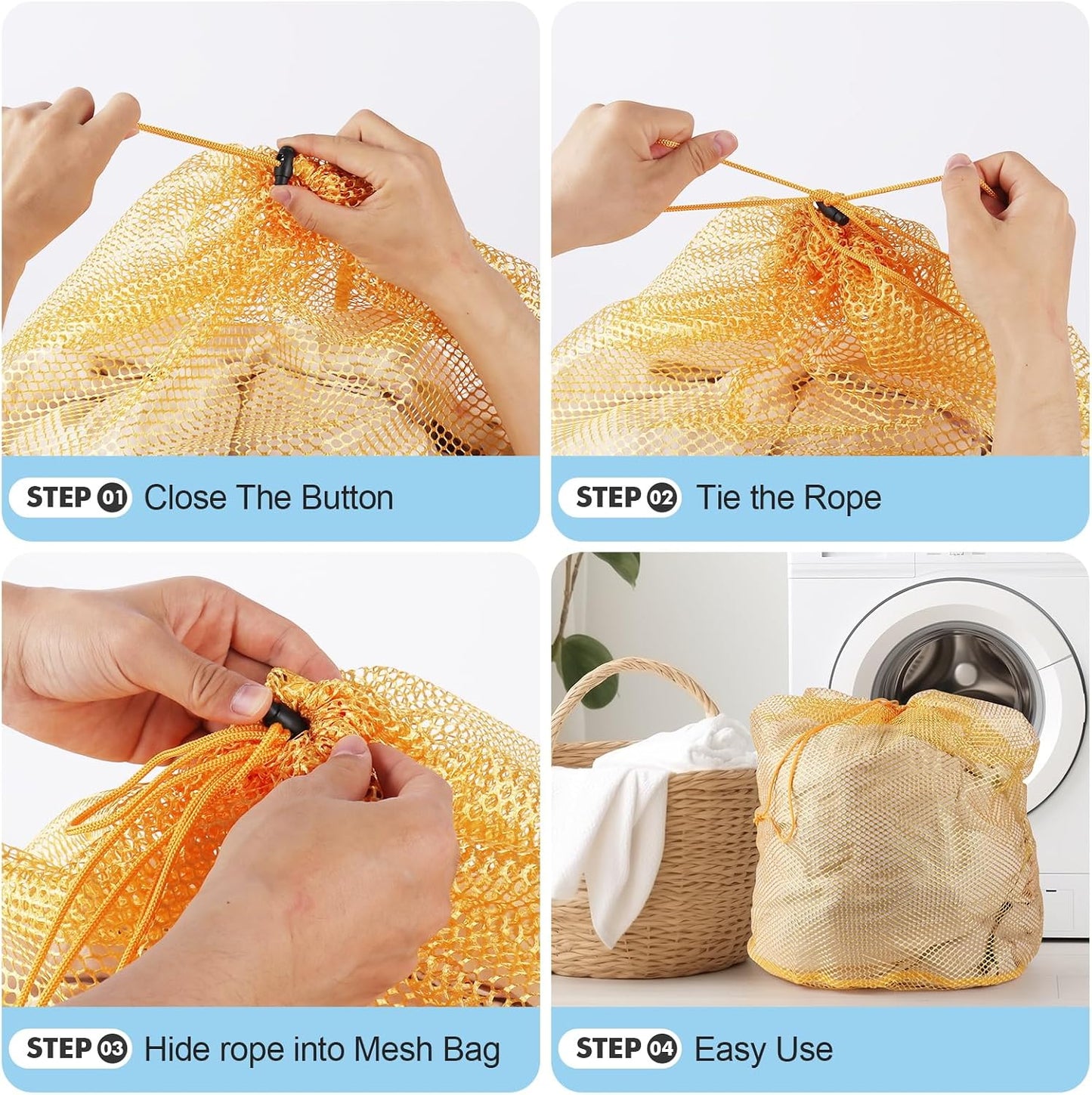 3 Pack XXL Mesh Laundry Bags for Delicates, Extra Large Laundry Wash Bags for Clothes,Bed Linen,Toys with Drawstring Closure Sturdy(3 XXLarge 28 x 26 Inches)