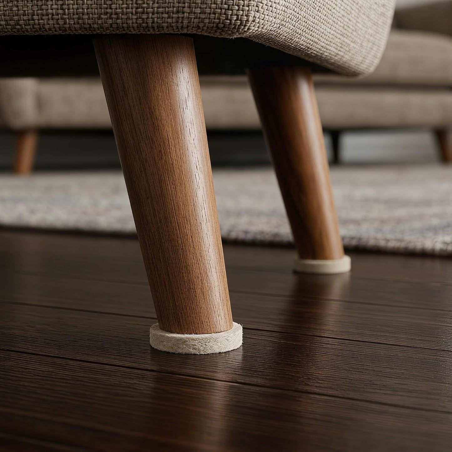 96 Pack Felt Furniture Pads, 3/4 Inch Round Self Adhesive Chair Felt Pads for Hardwood Floors, Furniture Feet Pads for Chairs, Tables, Cabinets, Sofa Legs and Floor Protection
