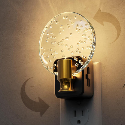 L LOHAS LED Night Light,Dimmable Night Lights Plug into Wall, 2 Pack Acrylic Nightlight with 0-100 LM Adjustable Brightness, 3000K Plug in Night Light with Dusk to Dawn Sensor, for Bathroom Hallway