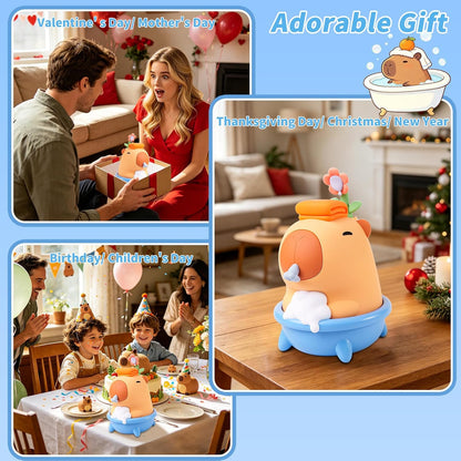 Kids Automatic Soap Dispenser - Cute Duck Touchless Foaming Hand Soap Dispenser, Waterproof USB Rechargeable, Hand- Free Shampoo Dispensers for Bathroom, Kitchen Countertop, Preschool