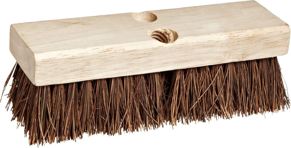 Weiler 44026 Heavy Duty Deck Scrub Brush with Natural Palmyra Bristles for Wooden Decks, Conrete Patios, and Other Rough Surfaces
