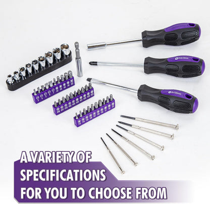 CARTMAN 148-Piece Automotive And Household Tool Set, Blue Repair Kit Case | Versatile tool assortment for car maintenance, home repairs, DIY projects, furniture setup, and daily fixes in a molded case.