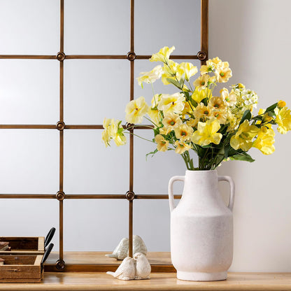 Ceramic Vase Set of 3, Modern Decorative Vases for Home Decor, Small Flower Pottery Vase Sets, Boho Farmhouse Rustic Vases for Living Room, Kitchen, Bedroom, Bathroom, Shelf, Table