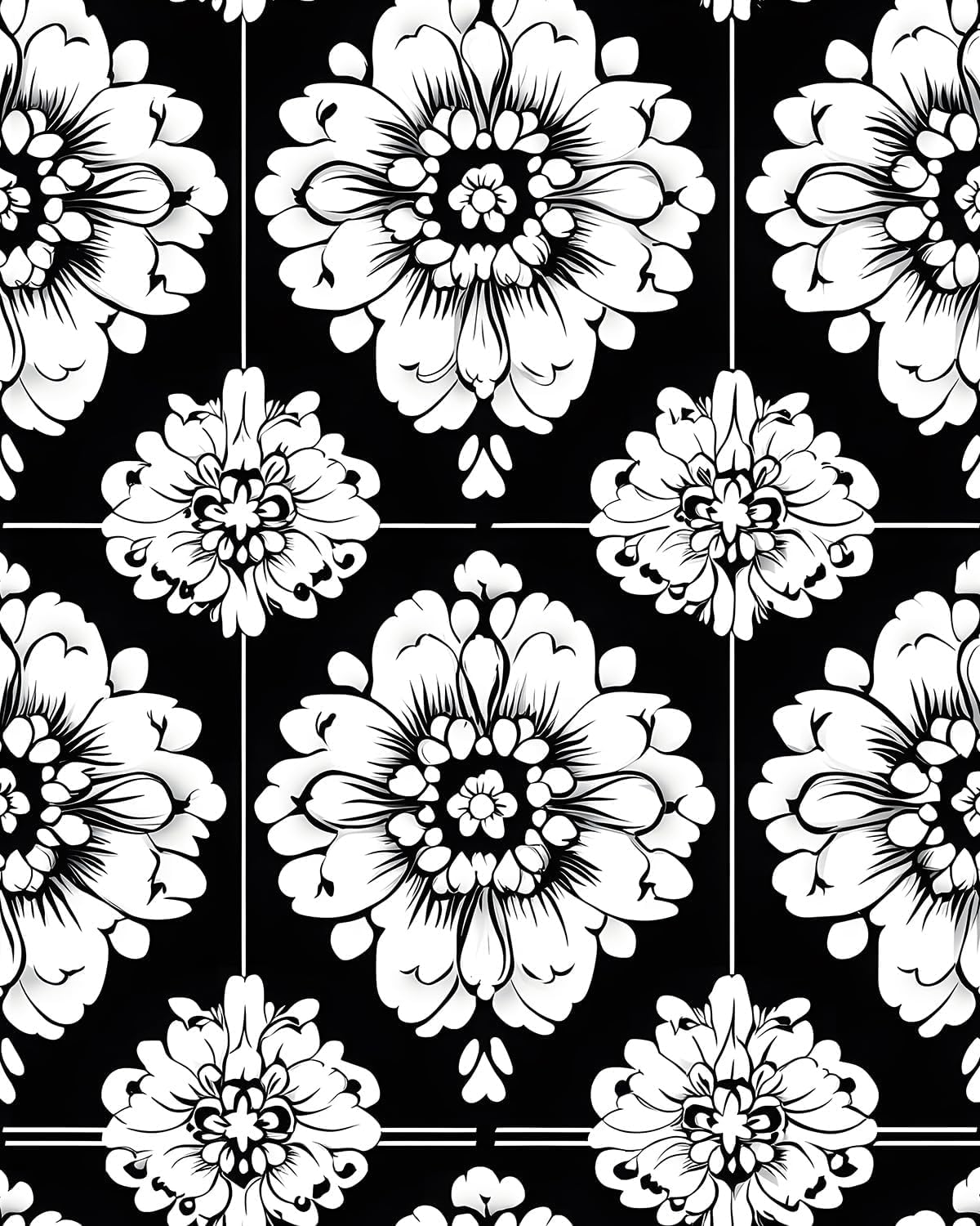BOKEBEVE Leaves Contact Paper Floral Wallpaper Stick and Peel Boho Damask Wall Paper for Liner Drawer Cabinet Backsplash Renter Friendly Waterproof 17.5 x 118In