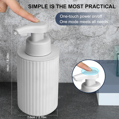 Automatic Soap Dispenser Foaming Touchless: 9oz Black Plastic - Rechargeable Electric Smart Auto Foam Soap Dispenser - Hand Dish Bathroom Kitchen