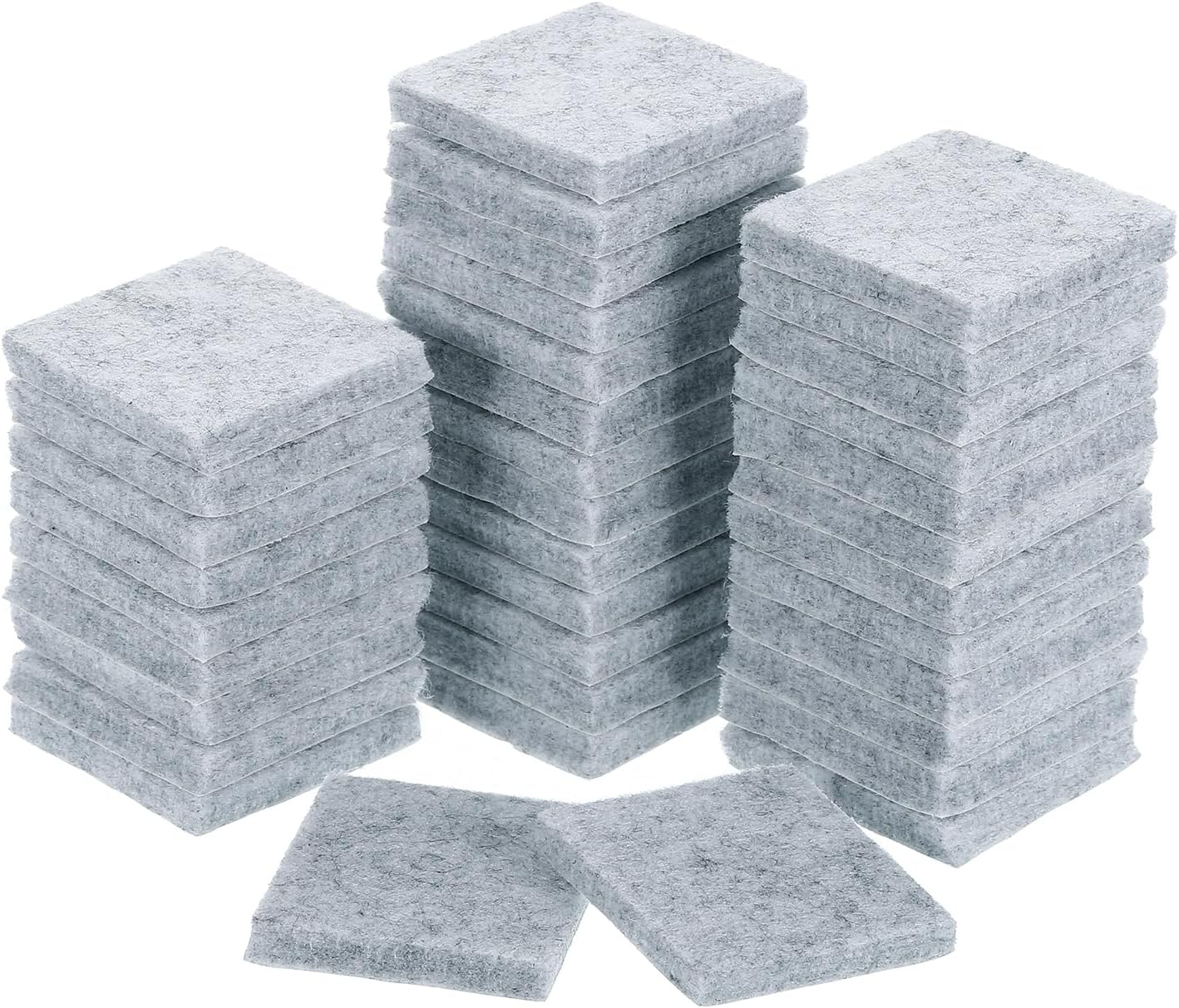 uxcell Furniture Pads, 36Pcs 1.5" - Square Self Adhesive Felt Furniture Pads, Floor Protectors for Furniture Feet Chairs Legs Hardwood Floors (Black)