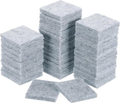 uxcell Furniture Pads, 36Pcs 1.5" - Square Self Adhesive Felt Furniture Pads, Floor Protectors for Furniture Feet Chairs Legs Hardwood Floors (Black)