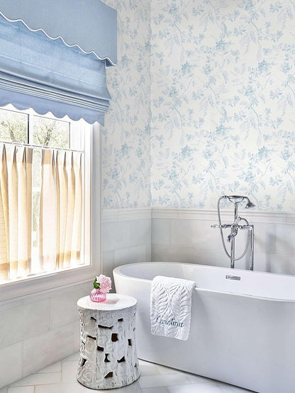 Dimoon 17.3''x78.7'' Vintage Peel and Stick Wallpaper Boho Beige Neutral Contact Paper White Floral Bird Wallpaper Removable Botanical Renter Friendly Modern Wall Paper Bedroom Bathroom Vinyl Roll