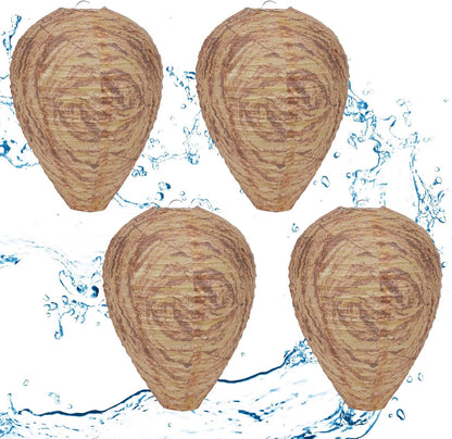 4 Pack Wasp Nest Hanging Fake Wasp Nest Paper Material Hornet Nest for Wasps…