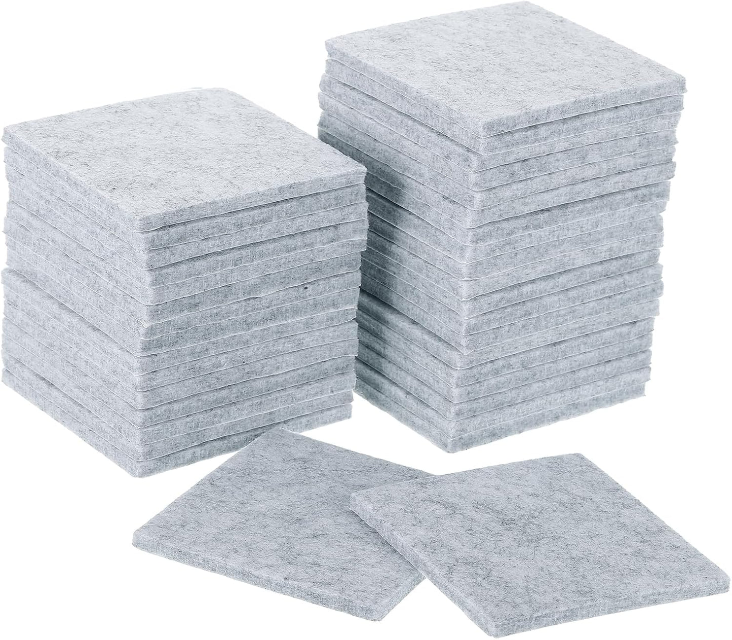 uxcell Furniture Pads, 36Pcs 1.5" - Square Self Adhesive Felt Furniture Pads, Floor Protectors for Furniture Feet Chairs Legs Hardwood Floors (Black)