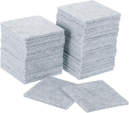 uxcell Furniture Pads, 36Pcs 1.5" - Square Self Adhesive Felt Furniture Pads, Floor Protectors for Furniture Feet Chairs Legs Hardwood Floors (Black)