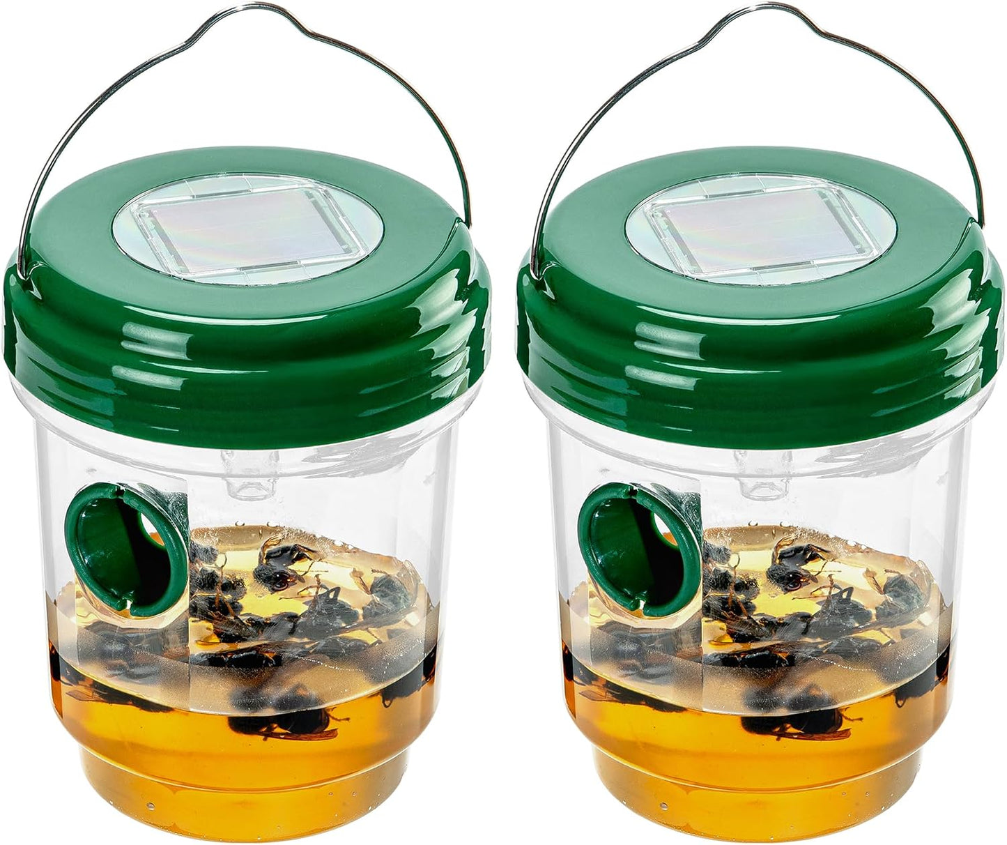 2 Pack Solar Wasp Trap Outdoor Hanging