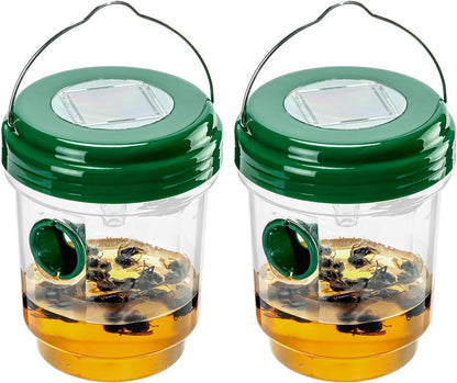 2 Pack Solar Wasp Trap Outdoor Hanging