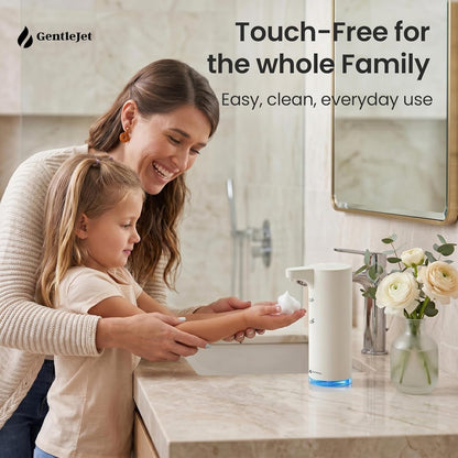 GentleJet EasyFoam Automatic Foaming Soap Dispenser Touchless Sensor, USB-C Rechargeable, 304 Stainless Steel, IPX5 Waterproof for Bathroom Kitchen Sink, 280 ml