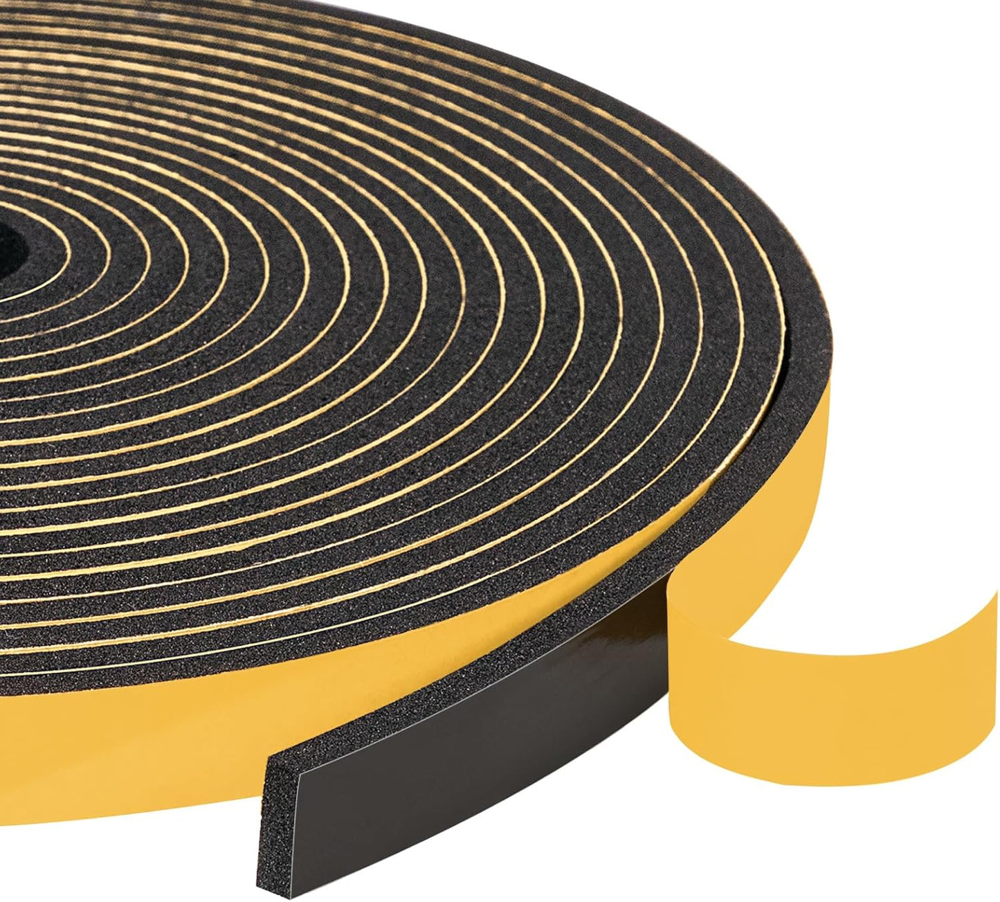 Yotache Self Adhesive Foam Gasket Tape 1/2" W X 1/2" T (New Adhesive Craft) for Doors Soundproofing Weather Seal Strip Insulation, 13 Ft Length