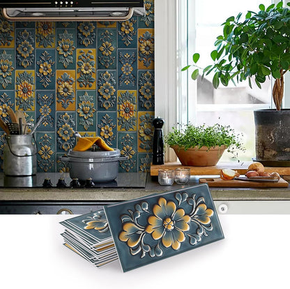 VICCI 32Pcs Tile Decals - Peel and Stick Kitchen Backsplash - Decorative Wall Tiles Stickers 8" x 4" Self-Adhesive Waterproof Removable for Bathroom Cabinets Home DIY Projects Decor
